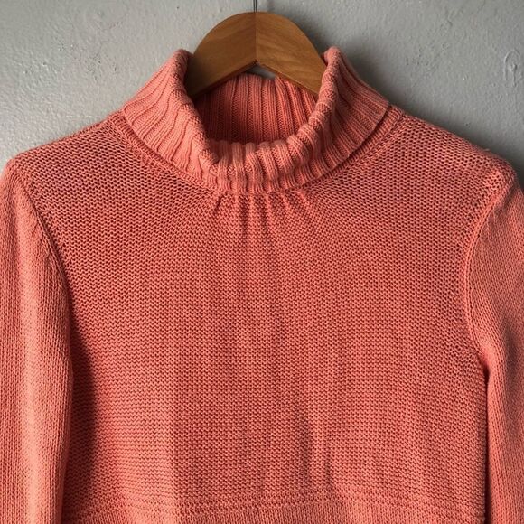 J Jill pink cotton blend turtleneck sweater size XS - Picture 2 of 10